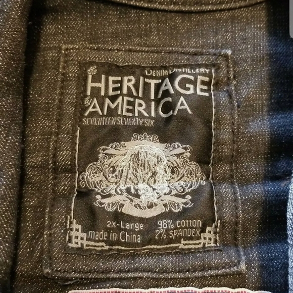 Heritage America Denim Vest Army Navy Marines Air - Picture 9 of 11